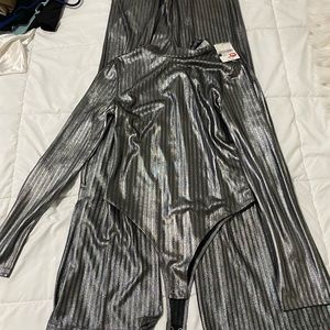 Never worn Silver two piece metallic coordinate set